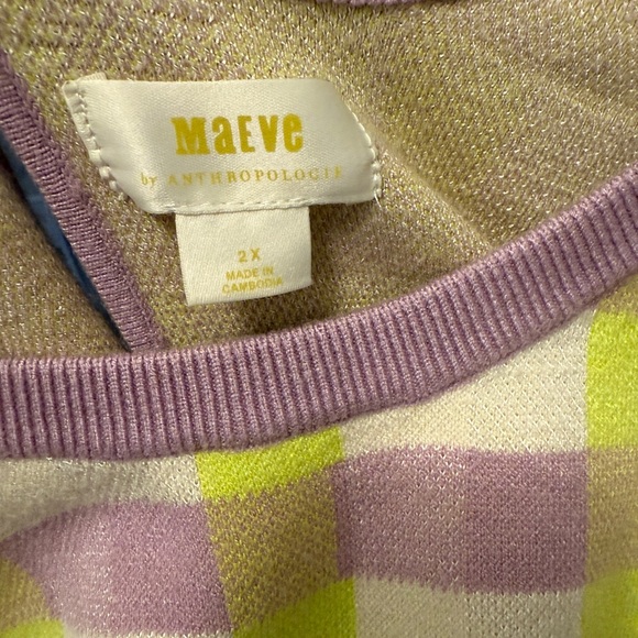 Anthropologie Harmon Jacquard Sweater Tee by Maeve Condition • Size 2X - Picture 5 of 8